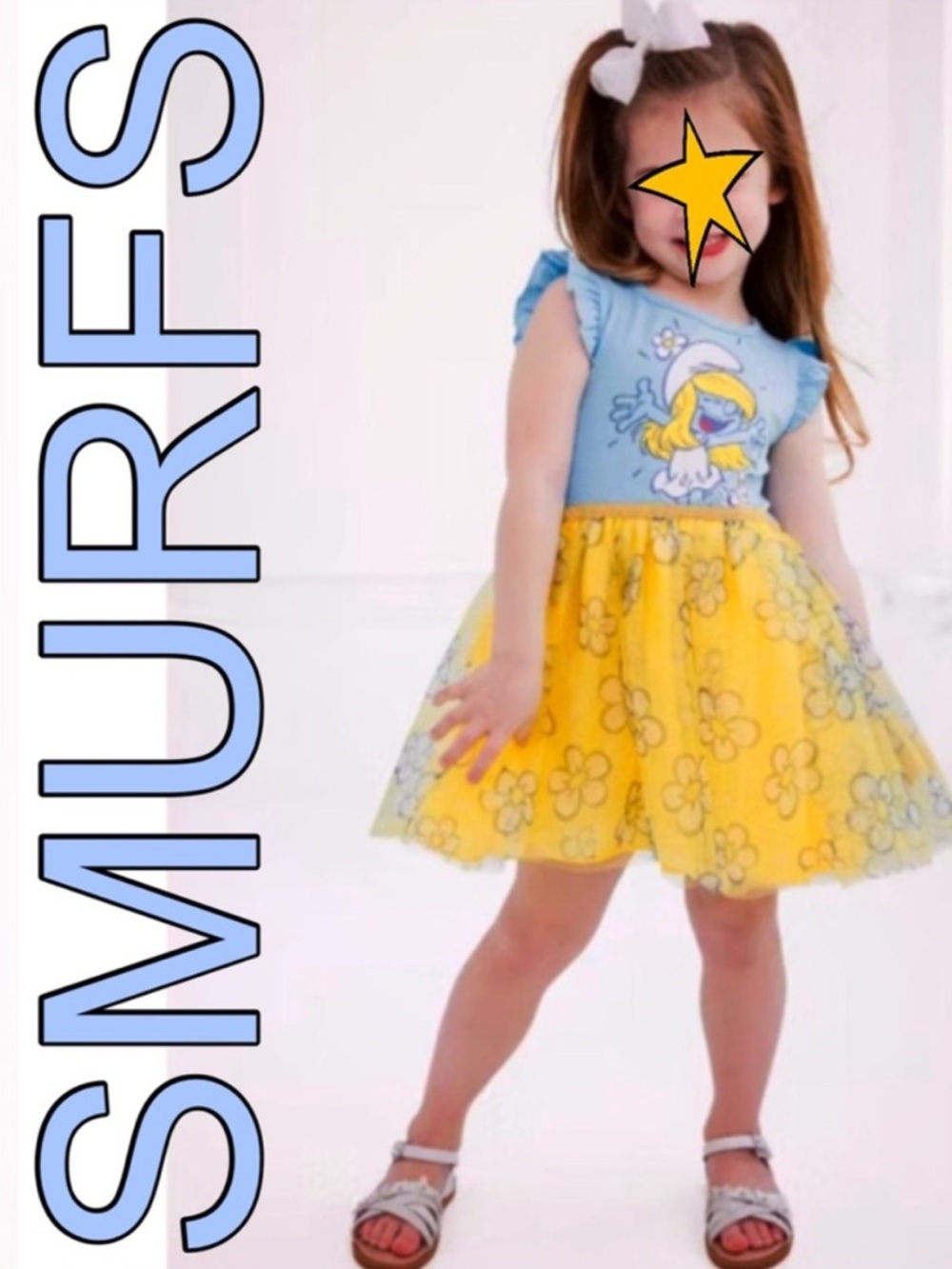 💛SMURFS Blue and Yellow Smurfette Dress - Sz 3T